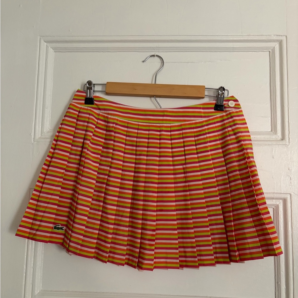 Lacoste Multicolor Striped Mini Skirt